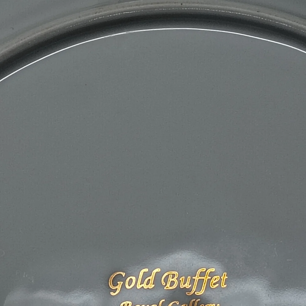 Royal Gallery, Gold Buffet 10inch Green Dinner Plate.
